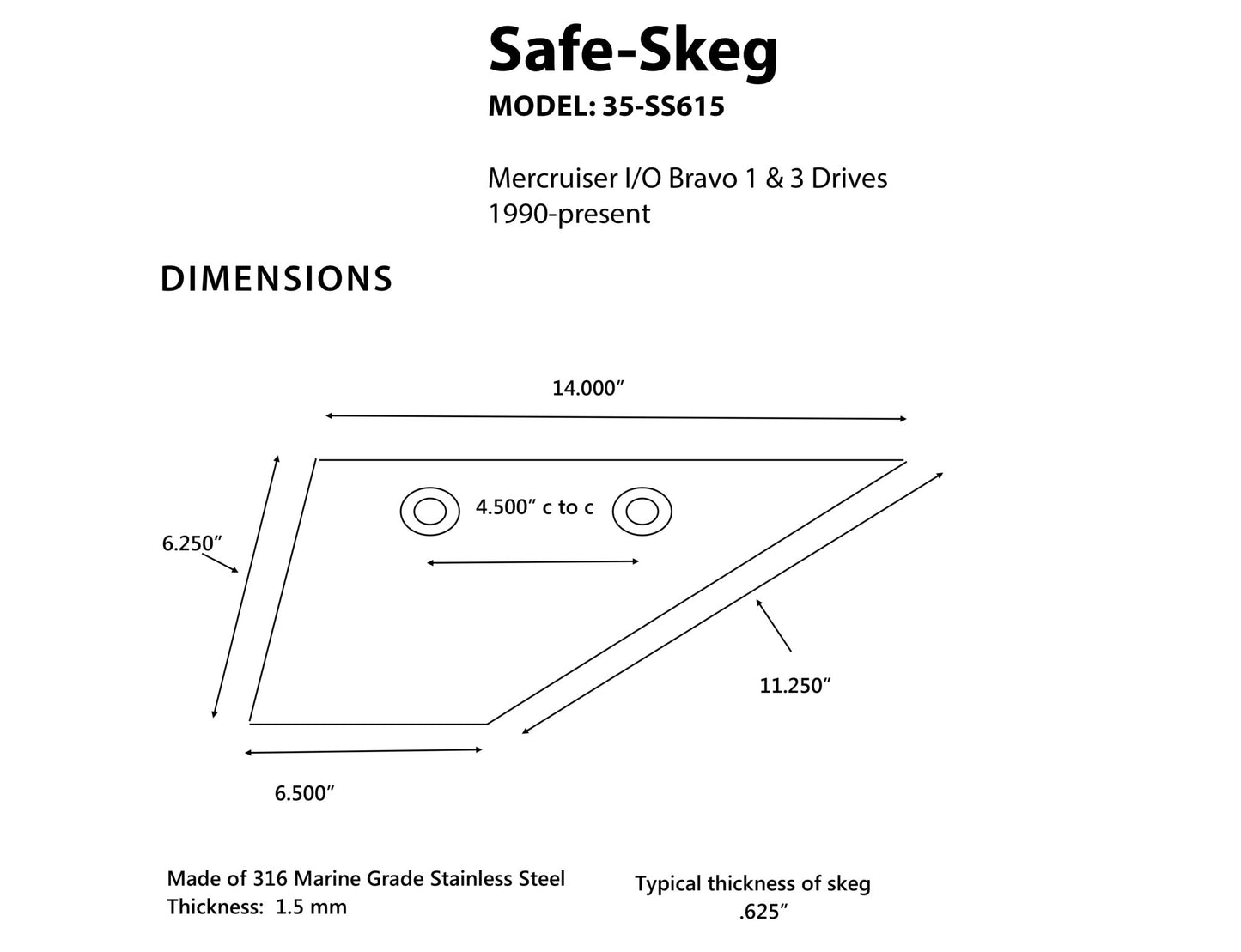 Outboard/Inboard Skeg Safe