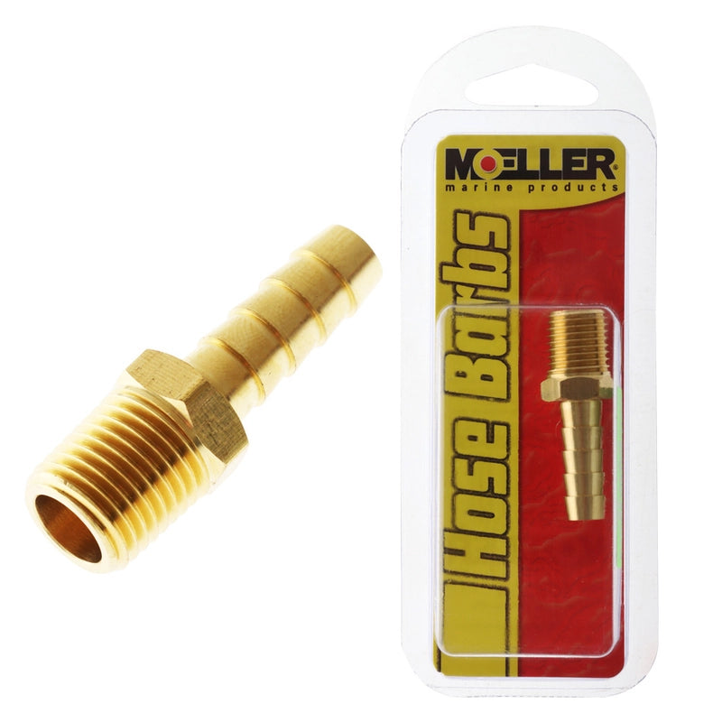 Moeller Hose Barb with ¼” NPT Thread