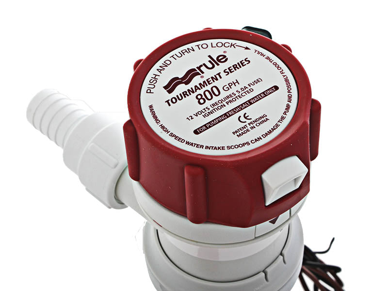 Rule 800 Straight Thru-Hull Livewell Pump 12V