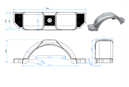 Mud Guard Silver Plastic Each