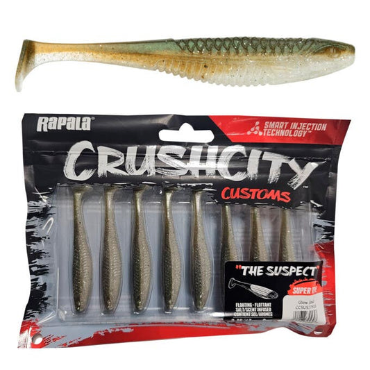 Rapala 2.75'' Crush City The Suspect Softbait - Glow Shad