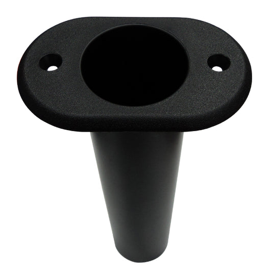 Straight Flush Mount Rod Holder - Black