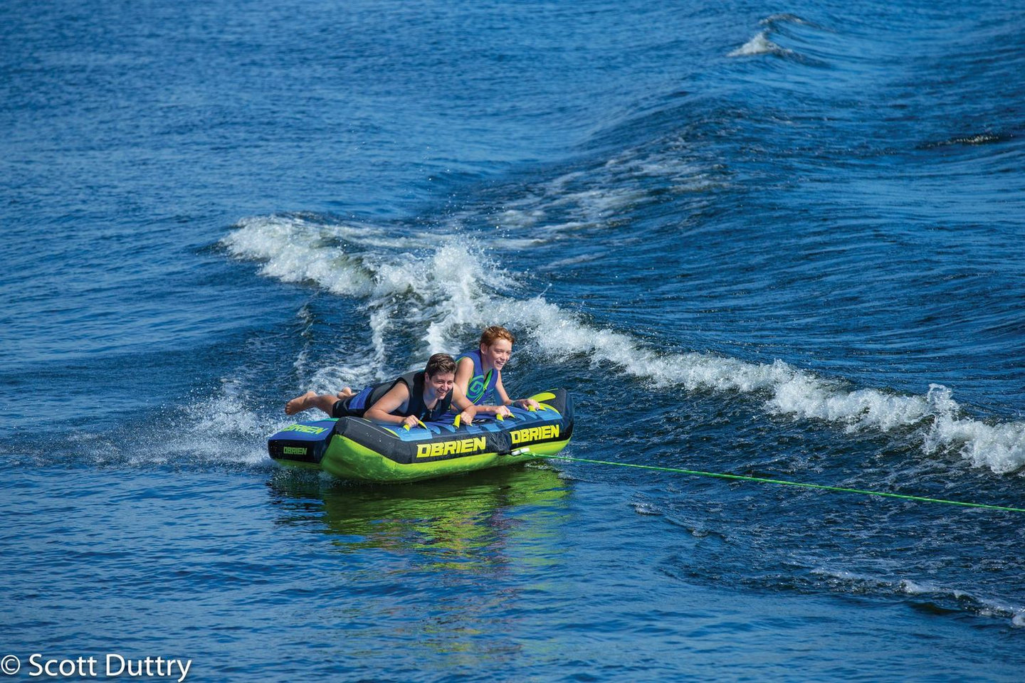 O’Brien Bat Wing 2 Towable Tube - Blue/Yellow