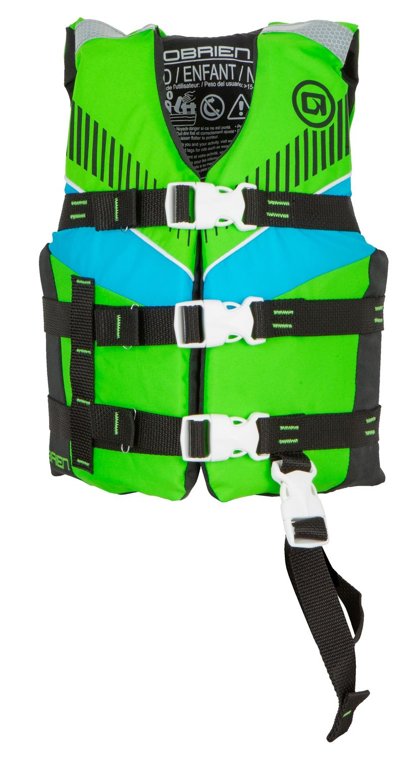 O'Brien Child Nylon Vest in Green