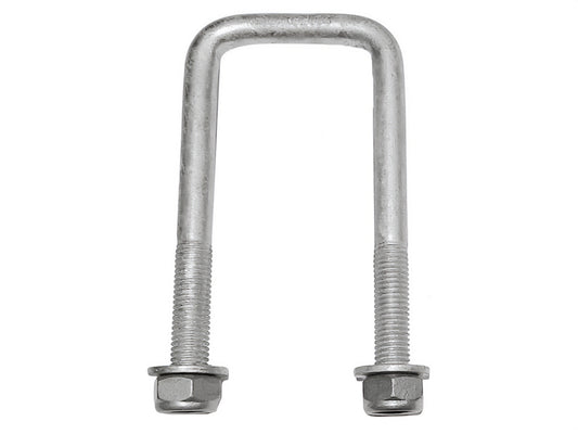 Square U-Bolt - M12 x 51 x 130mm - Grade 8.8 - Nuts Included