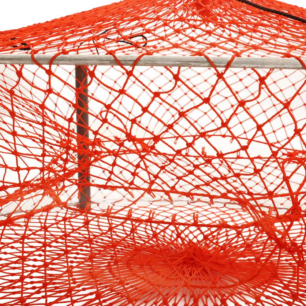 Collapsible Galvanised Craypot Trap Orange Round 75x75cm