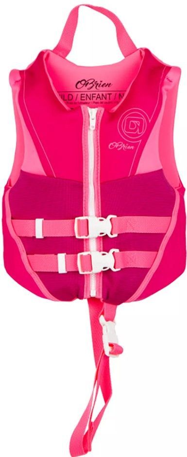 O'Brien Child Traditional Neoprene Hinge Vest Pink