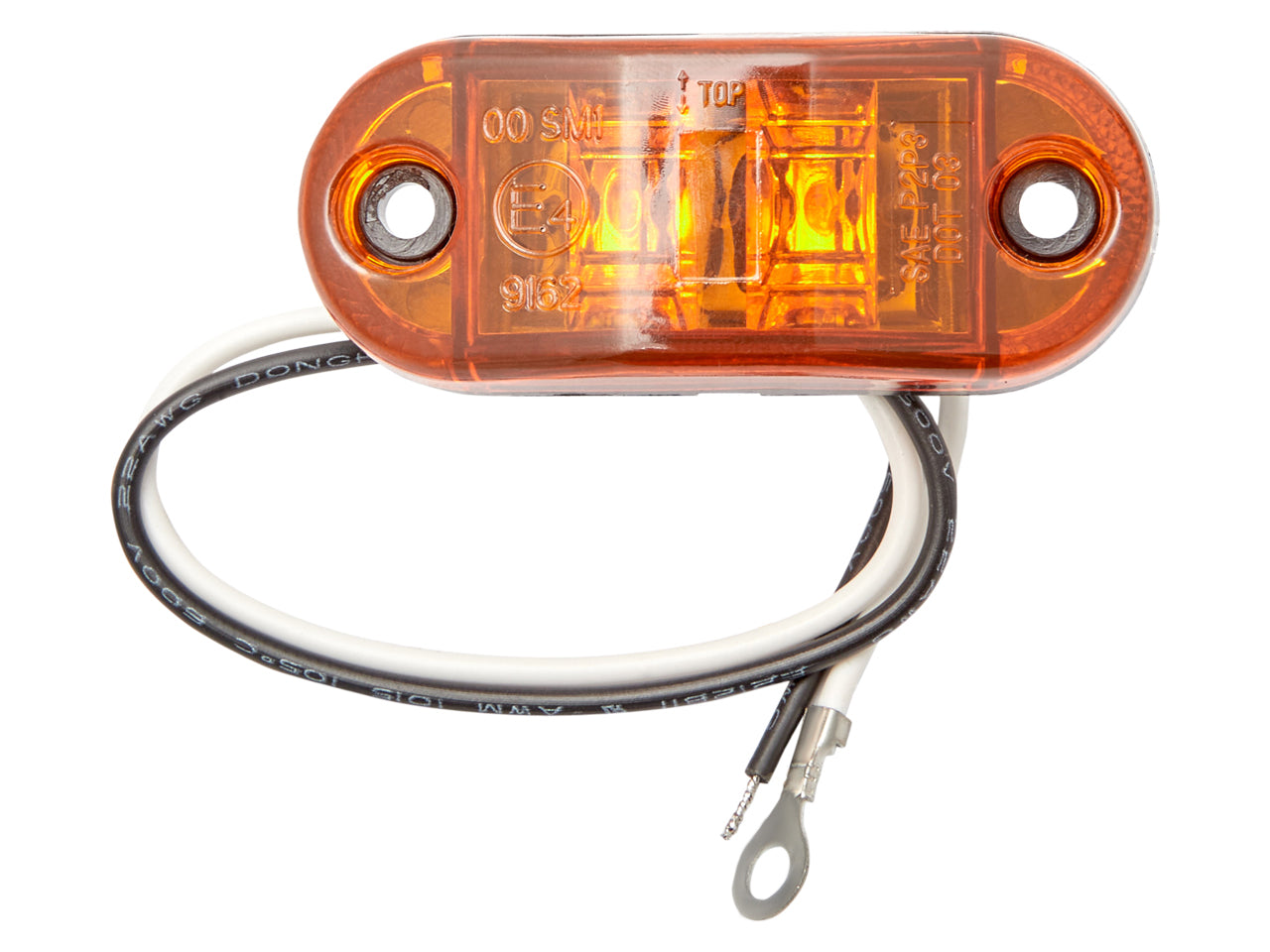 Amber Rectangular LED Multi Volt Marker Light - 65x27mm