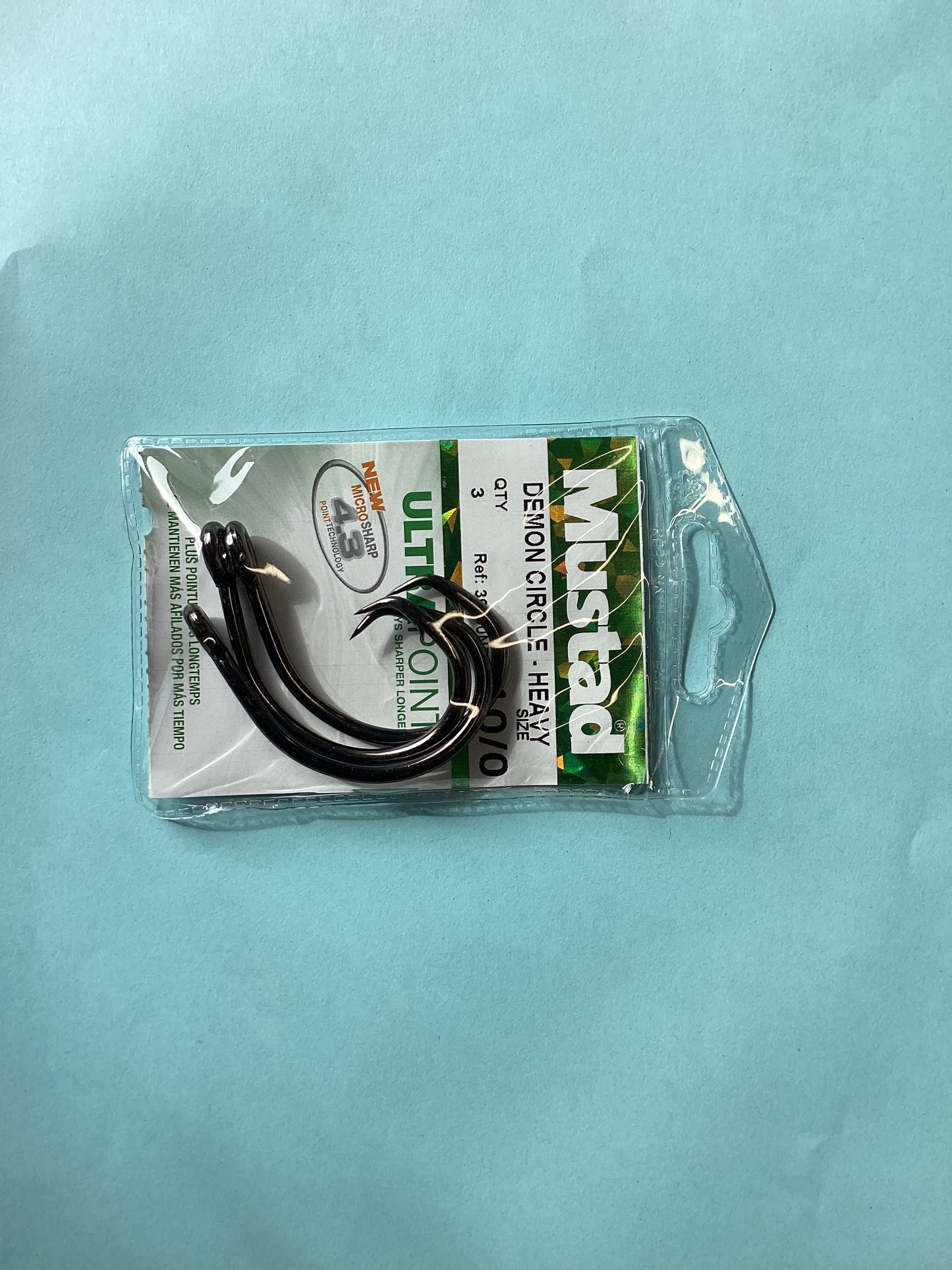 Mustad Ultrapoint Demon Circle HD Hooks 10/0 (39950NP-BN)