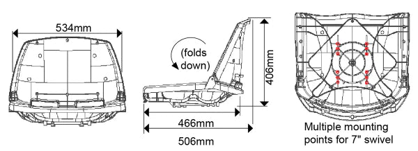 OceanSouth Fisherman Folding Boat Seat