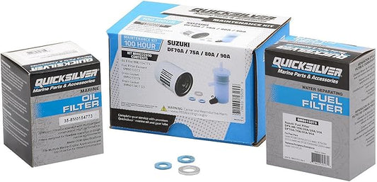 Quicksilver 8M0222310 100 Hour Maintenance Kit, Suzuki DF70A/75A/80A/90A