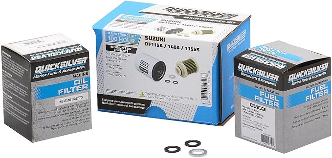 Quicksilver 8M0222307 100 Hour Maintenance Kit for Suzuki DF115A/140A/115SS