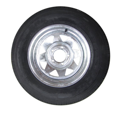 Wheel Galv 13in 5 x 4-1/2 PCD 165 x 13 Tyre 670kg Rated