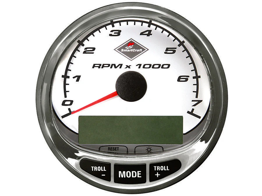 Mercury Smartcraft Tachometer Kit 7000 RPM SC1000 - White Bezel