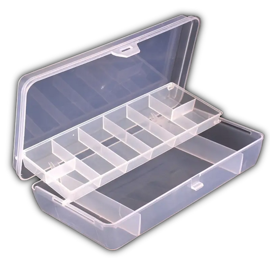 Tackle Box Empty 21 x 11cms Transparent 2 Box Tray