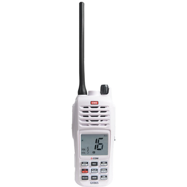 GME GX625 5/1 Watt Handheld VHF Marine Radio - White
