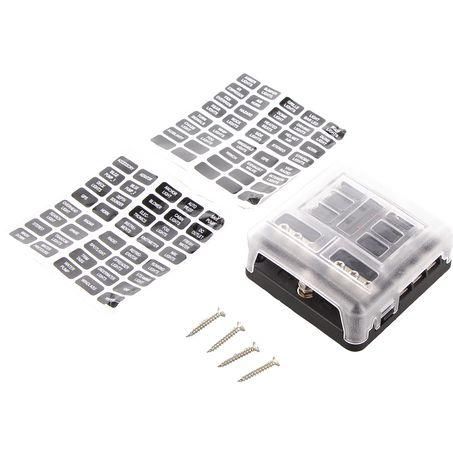 OEX Standard Blade 6 Way Fuse Box 150A at 12V, Negative Busbar