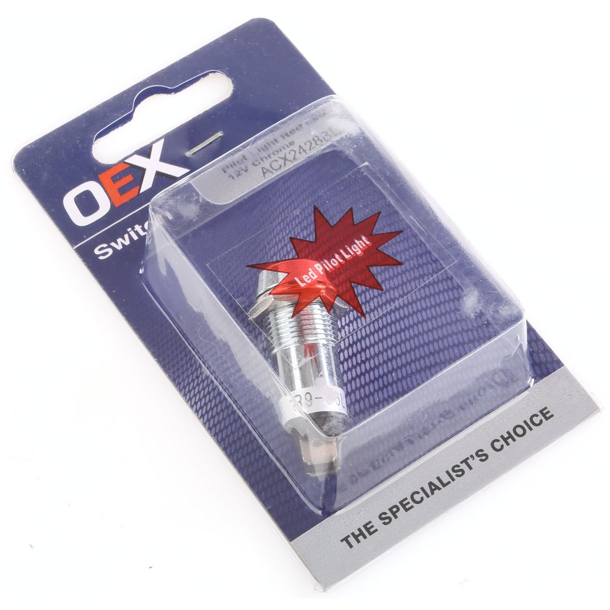 ACX2428BL OEX Pilot Light LED Red 12v Blade Terminals