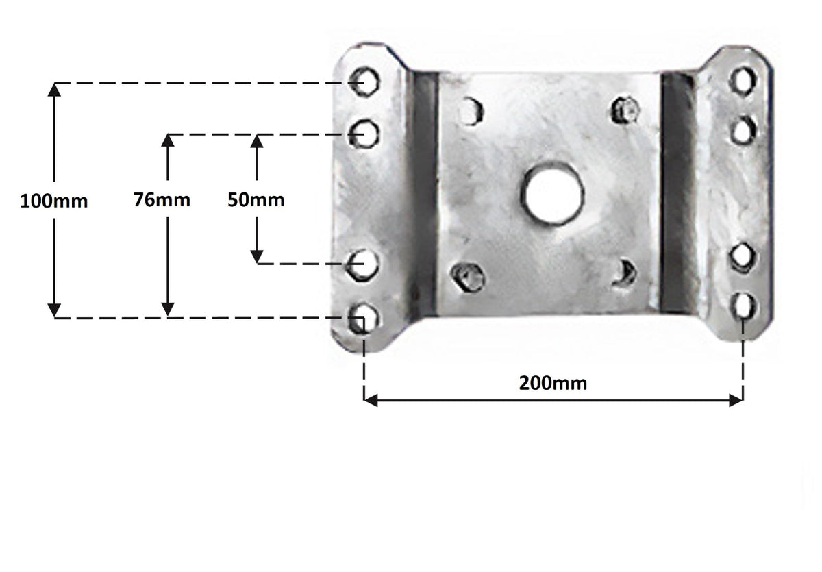 Trojan Jockey Wheel with Solid Tyre - 350kg Capacity