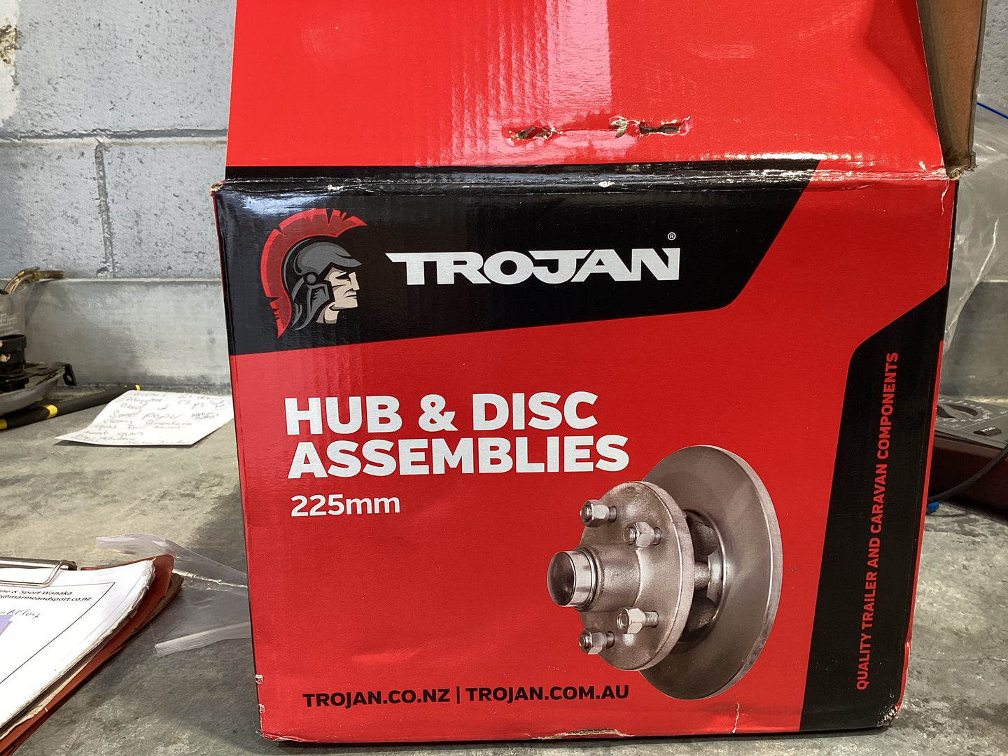 Hub & Disc Assemblies 225mm Trojan