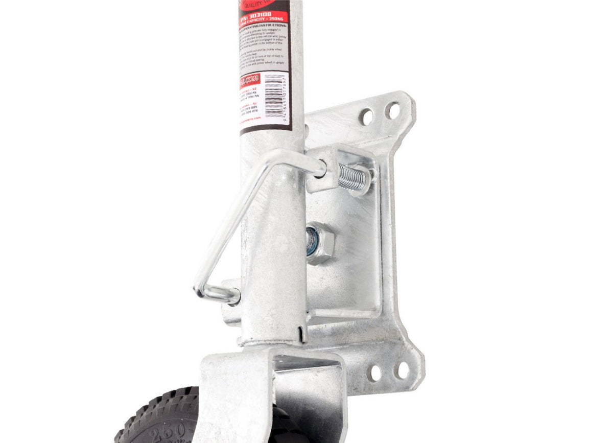 Trojan Jockey Wheel with Solid Tyre - 350kg Capacity