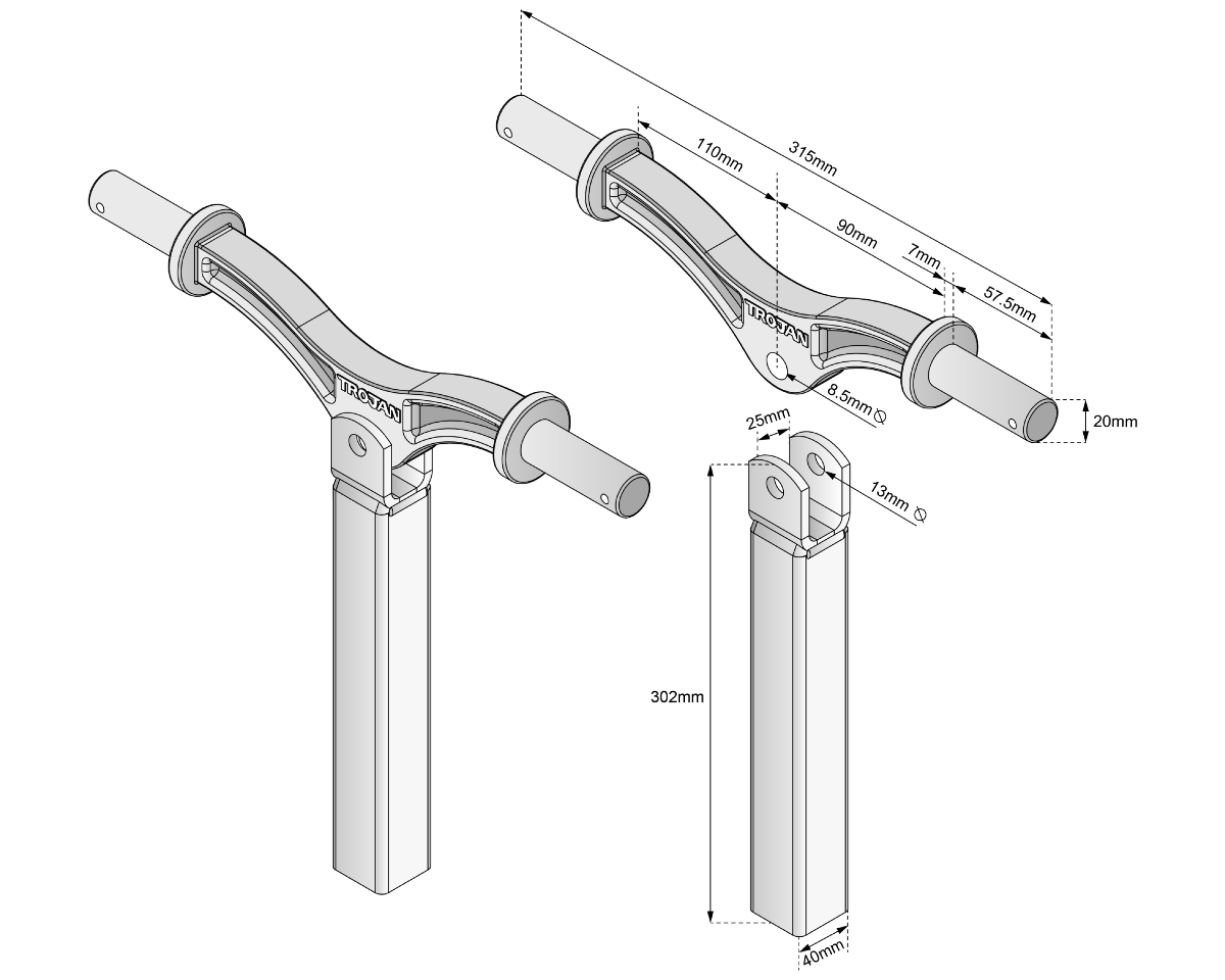 Wobble Roller Bracket Assembly - Dual