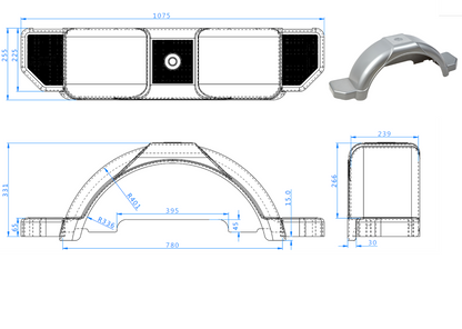 Mud Guard Silver Plastic Each