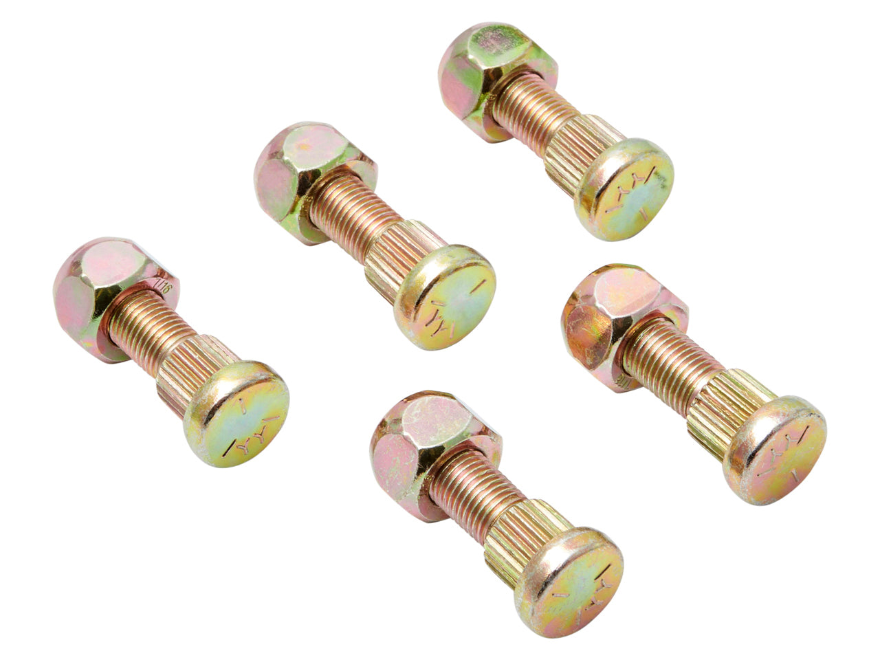 7/16" UNF Wheel Hub Studs with Nuts x5