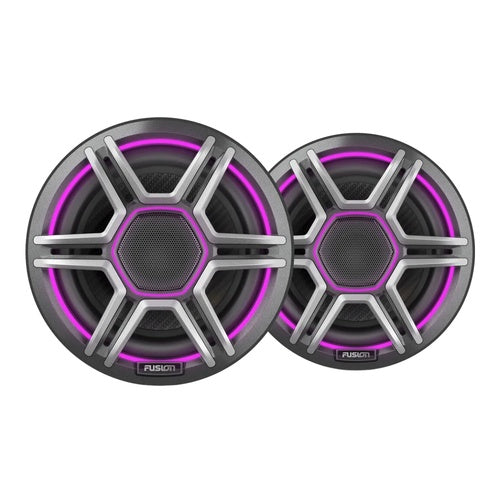 Fusion Apollo™ Speakers 6.5" LED Marine Speakers with Sports Grey Grilles