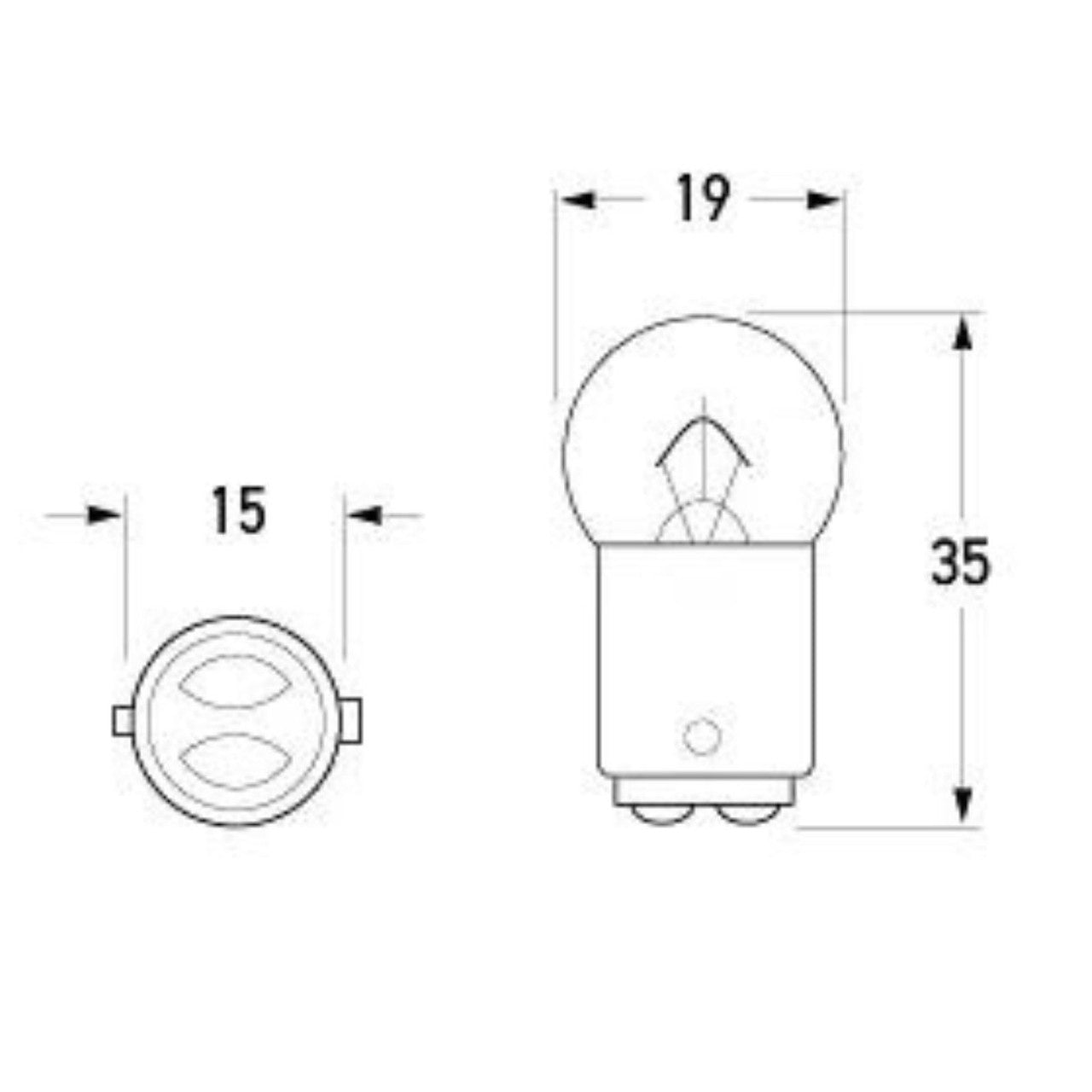 Hella Bulb R5W 12V 5W BA15D