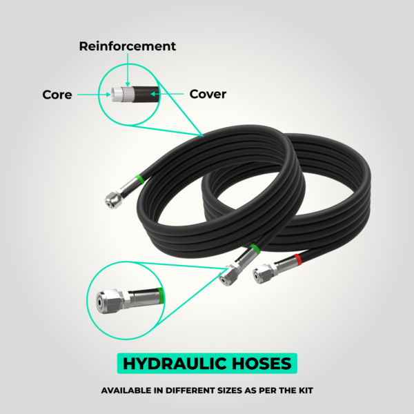 GLYDUS Hydraulic Steering kit for Single Outboard upto 115 HP