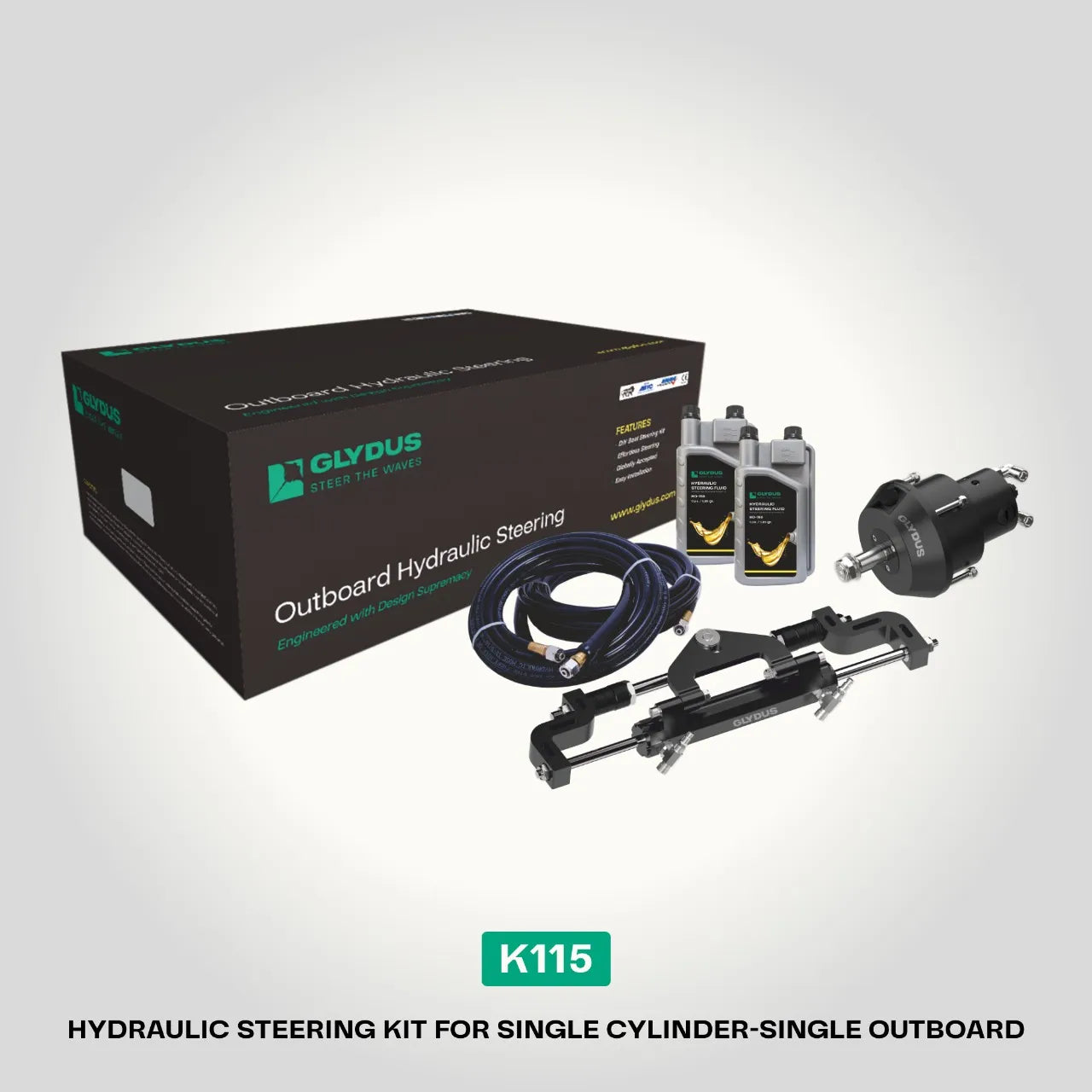 Hydraulic Steering kit for Single Outboard upto 115 HP