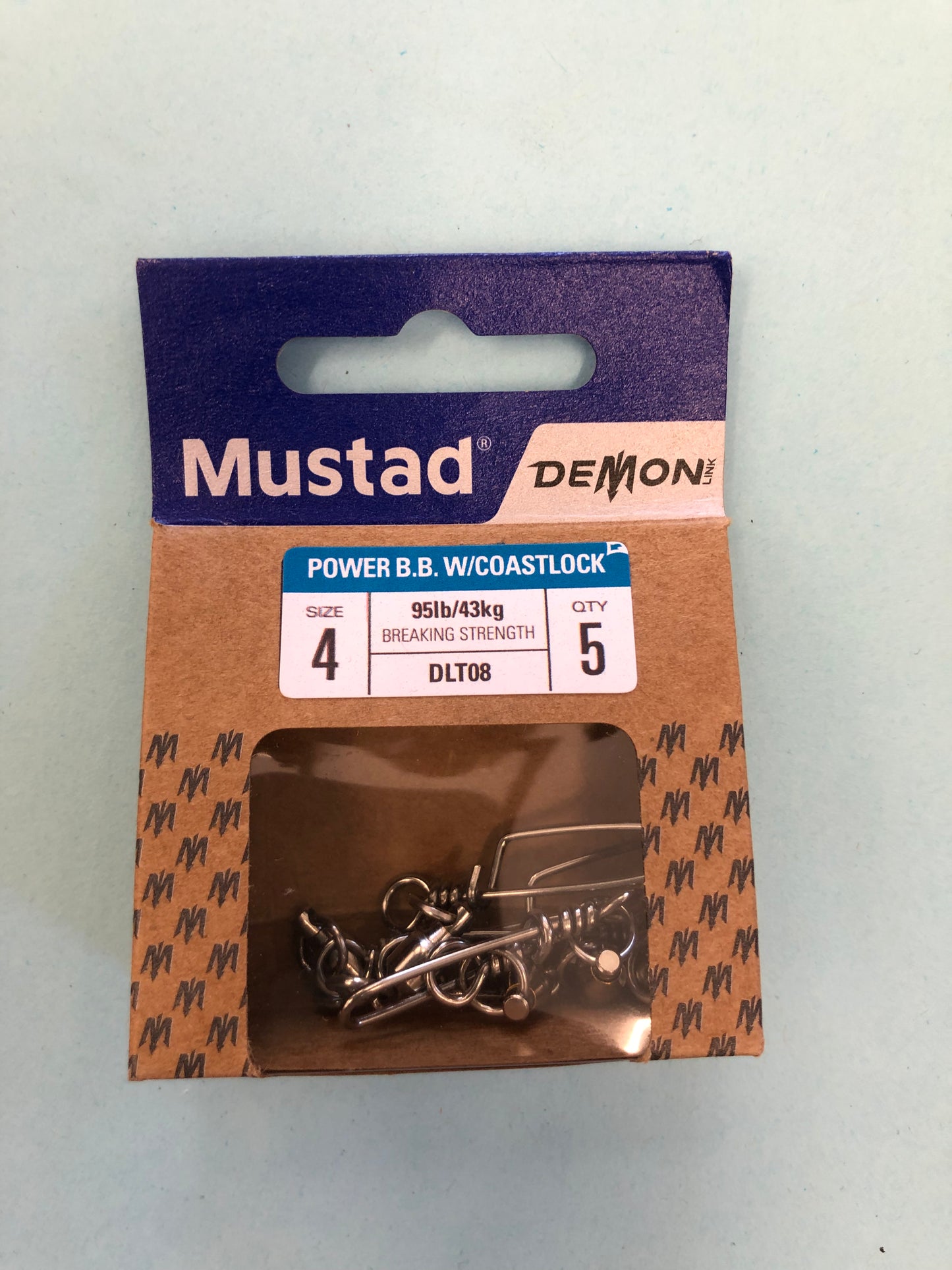 Mustad Demon Ball Bearing Game Swivel with Coastlock Snap DLT08