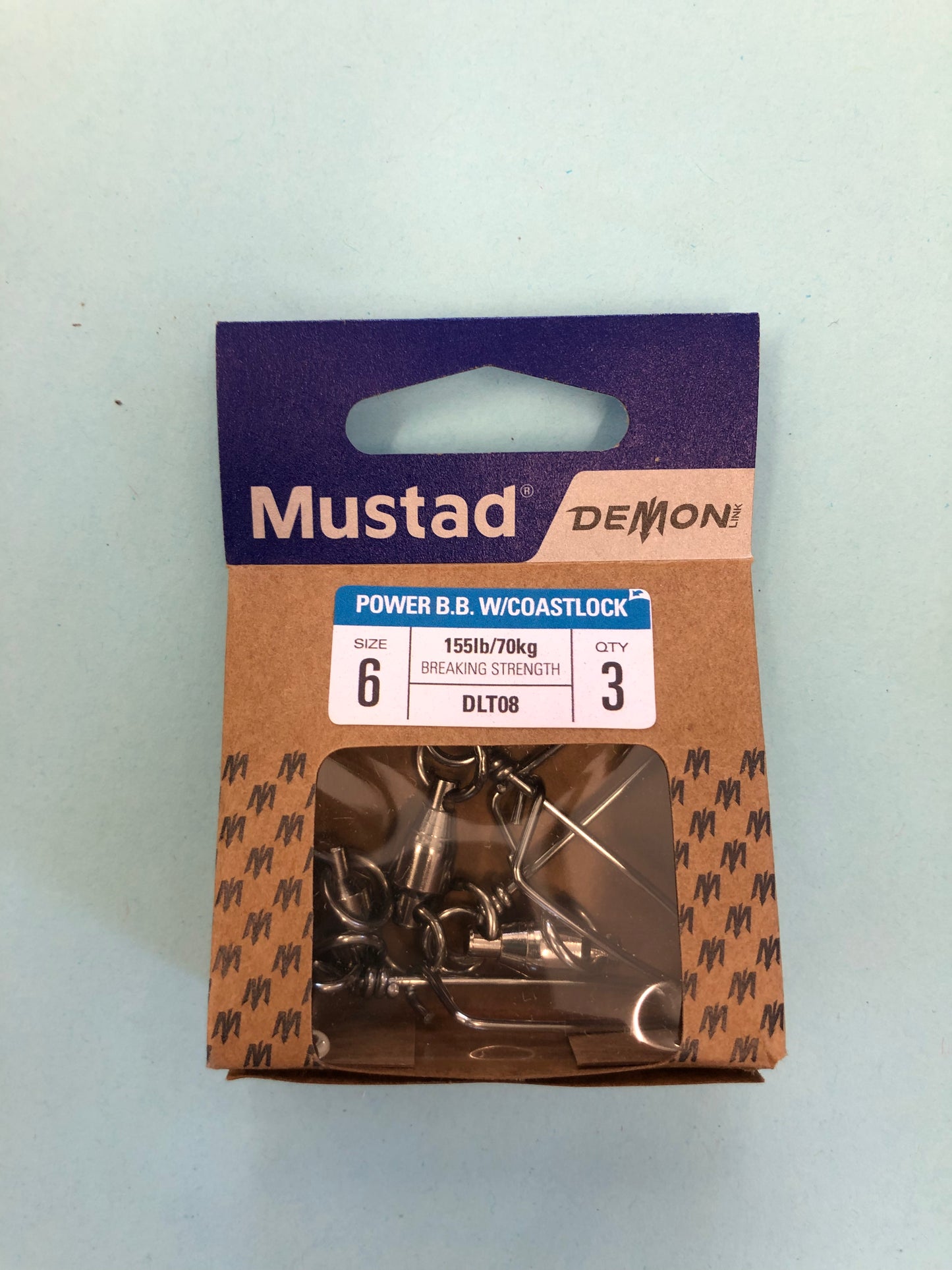 Mustad Demon Ball Bearing Game Swivel with Coastlock Snap DLT08