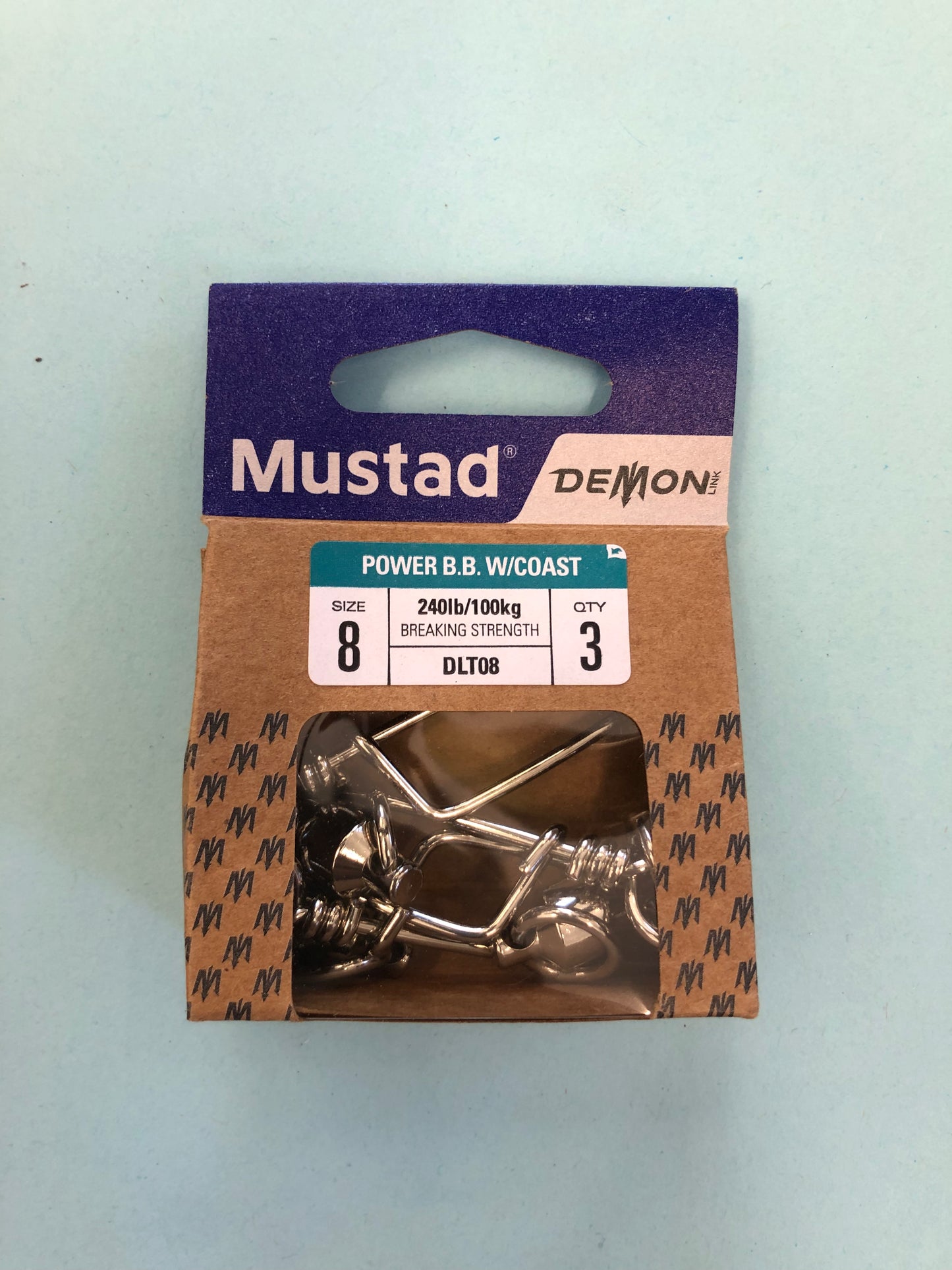 Mustad Demon Ball Bearing Game Swivel with Coastlock Snap DLT08