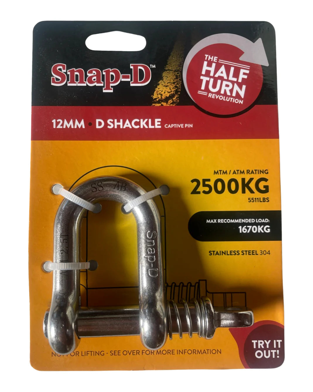 Snap-D D Shackle 12mm