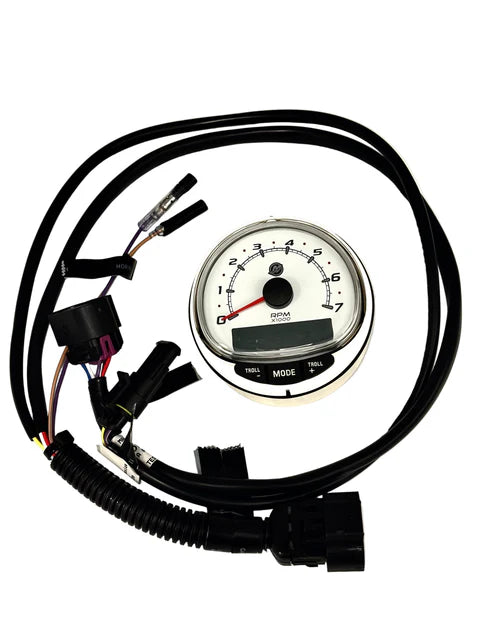 Mercury Smartcraft Tachometer Kit 7000 RPM SC1000 - White Bezel