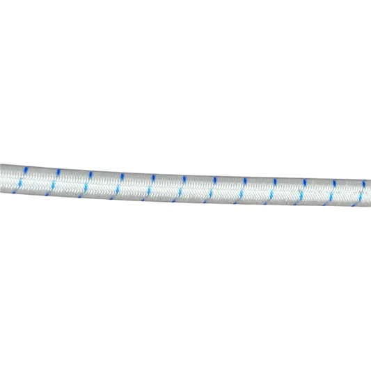 2mm Shock Bungy Cord White with Blue Fleck