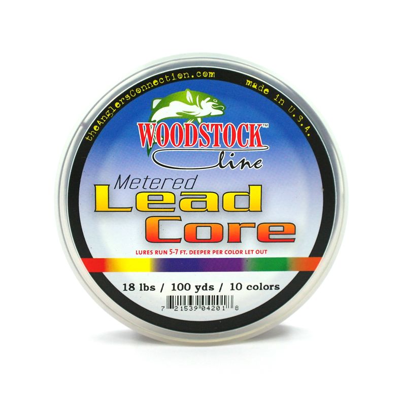 Woodstock Lead Core Line 18lb 100yd Clam