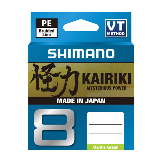 Shimano Kairiki 8 Braid Fishing Line - Mantis Green 150m 15lb