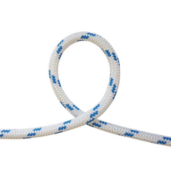 Polyester Yachting Double Braid 16mm - White / Blue Fleck
