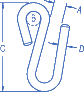 S Hook 9.5mm (3/8")