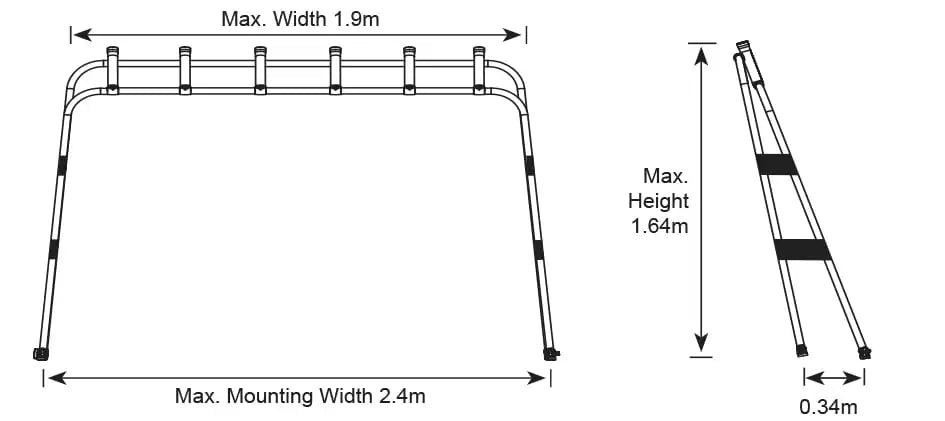 OceanSouth Fishing Rod Rack / Rocket Launcher