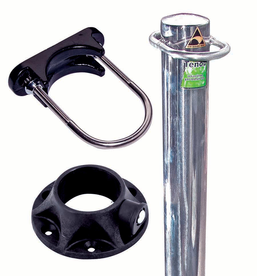 Heavy Duty Stainless Steel Ski Pole - 1.2m Kit With U Bracket & Base