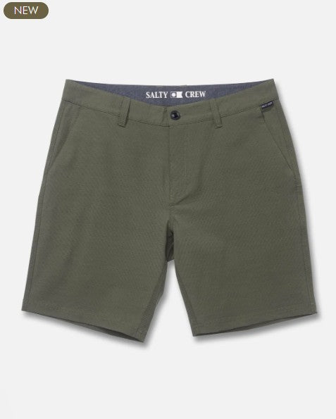 Salty Crew Drifter 19 Slub Hybrid Short-Four Leaf Clove