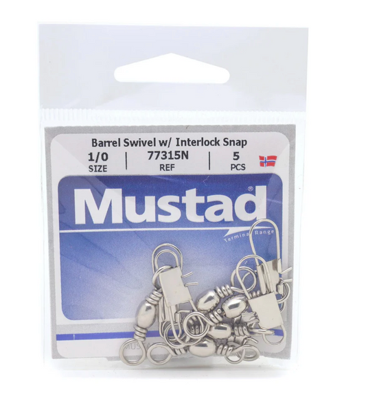 Mustad Barrel Swivel/Interlock Snap