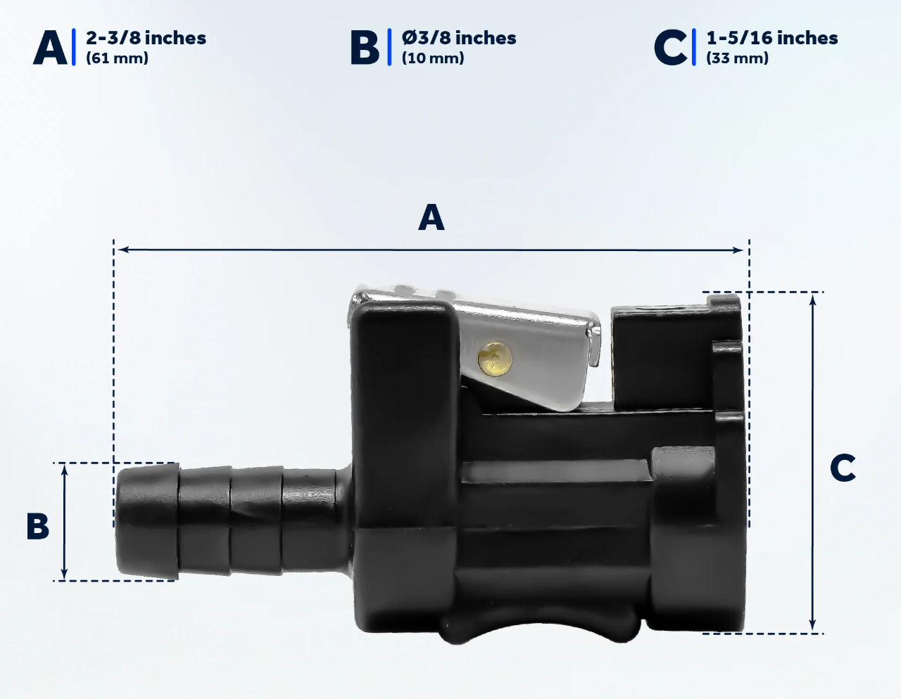 Yamaha - Fuel Connector 3/8"