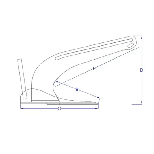 Manson Supreme 5lb-2.3kg Galvanised Anchor