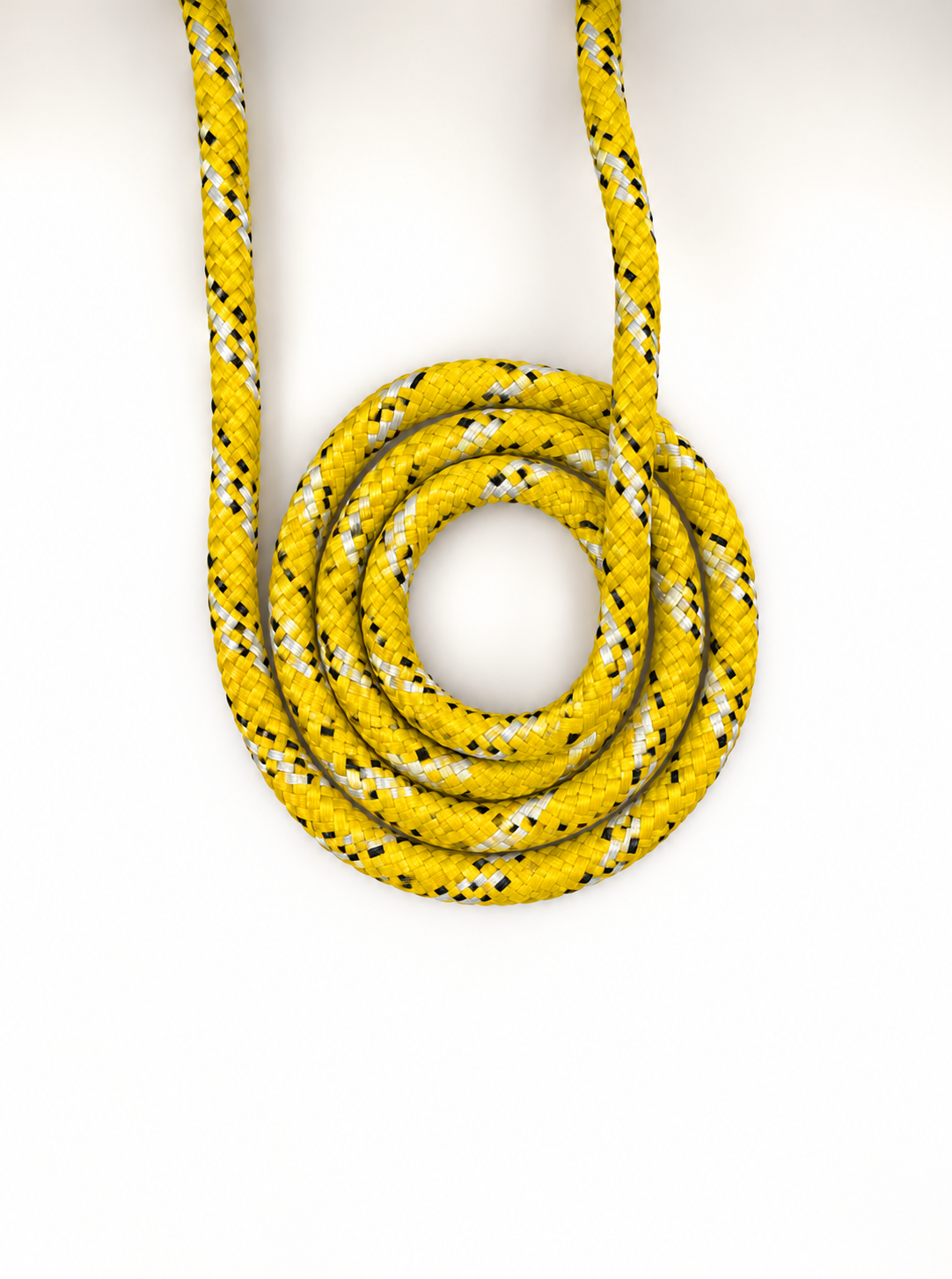 5mm Yellow Dyneema Double Braid with Black / White Fleck