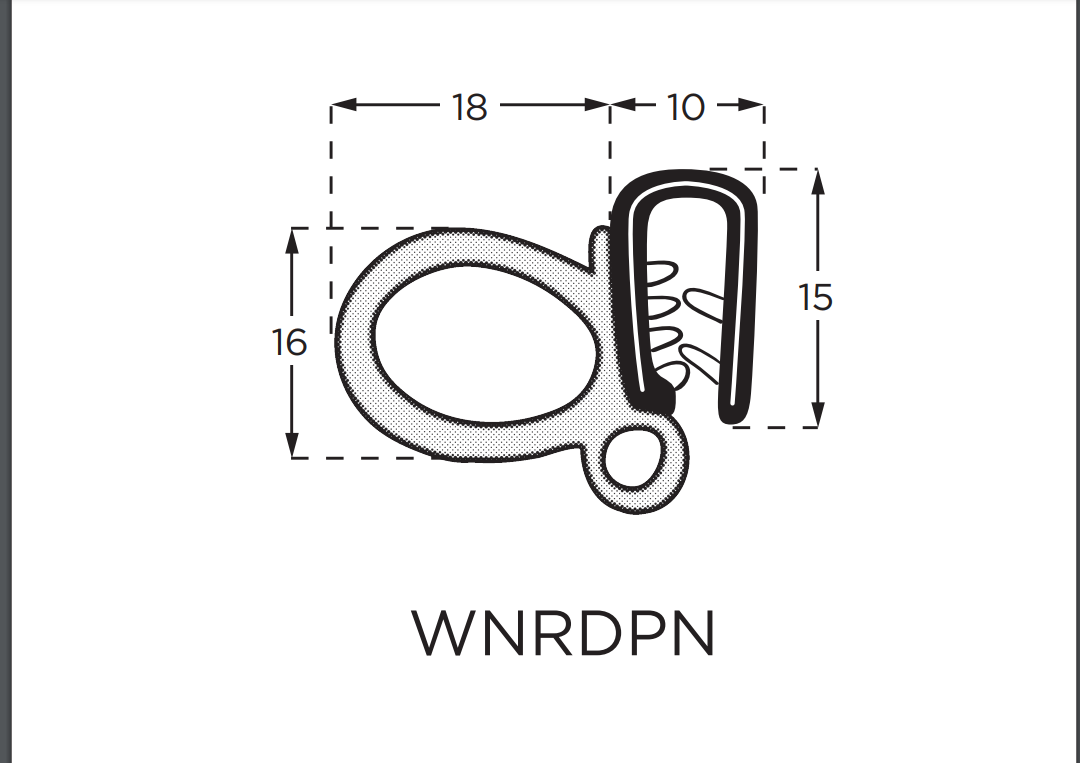 Door Seal DPN Windlace 60-054 Black 100mm